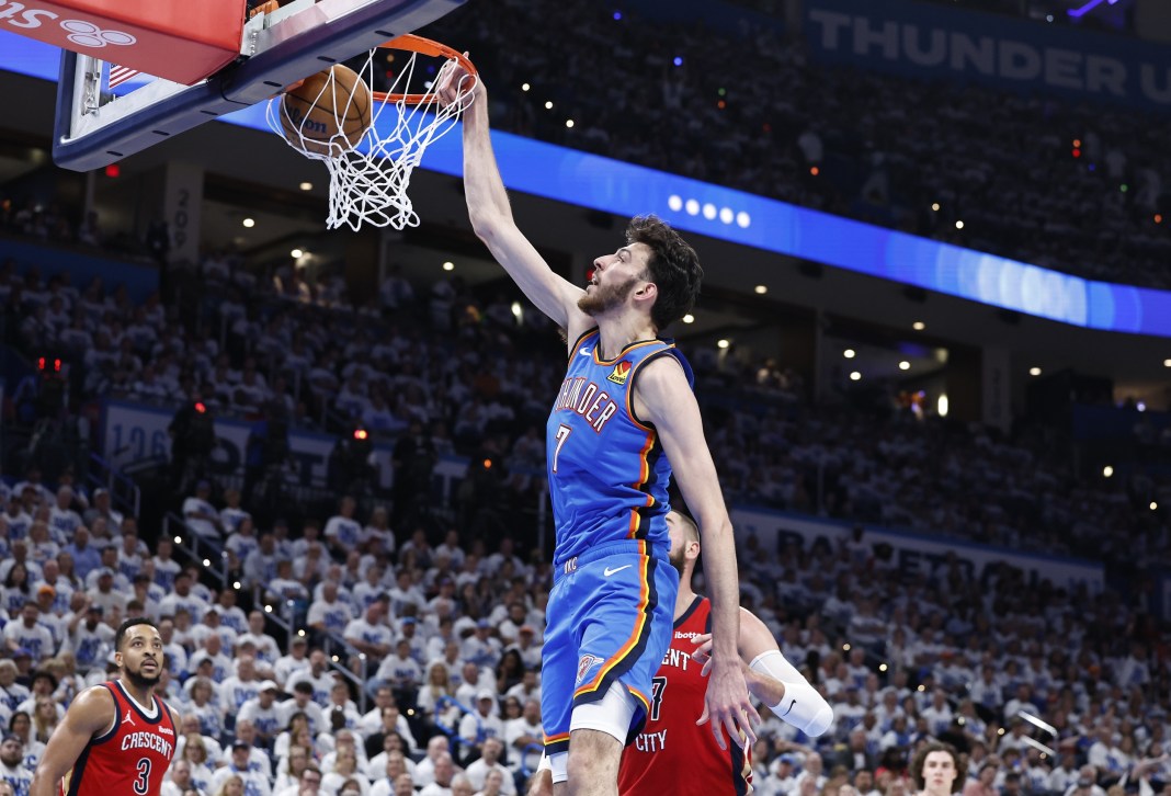 Oklahoma City Thunder forward Chet Holmgren (