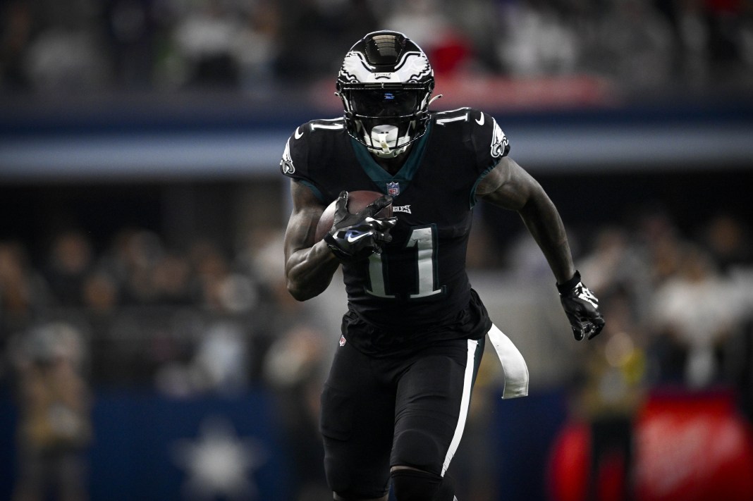 Philadelphia Eagles wide receiver A.J. Brown (11) in action during the game against the Dallas Cowboys at AT&T Stadium in Arlington, Texas, on December 24, 2022.