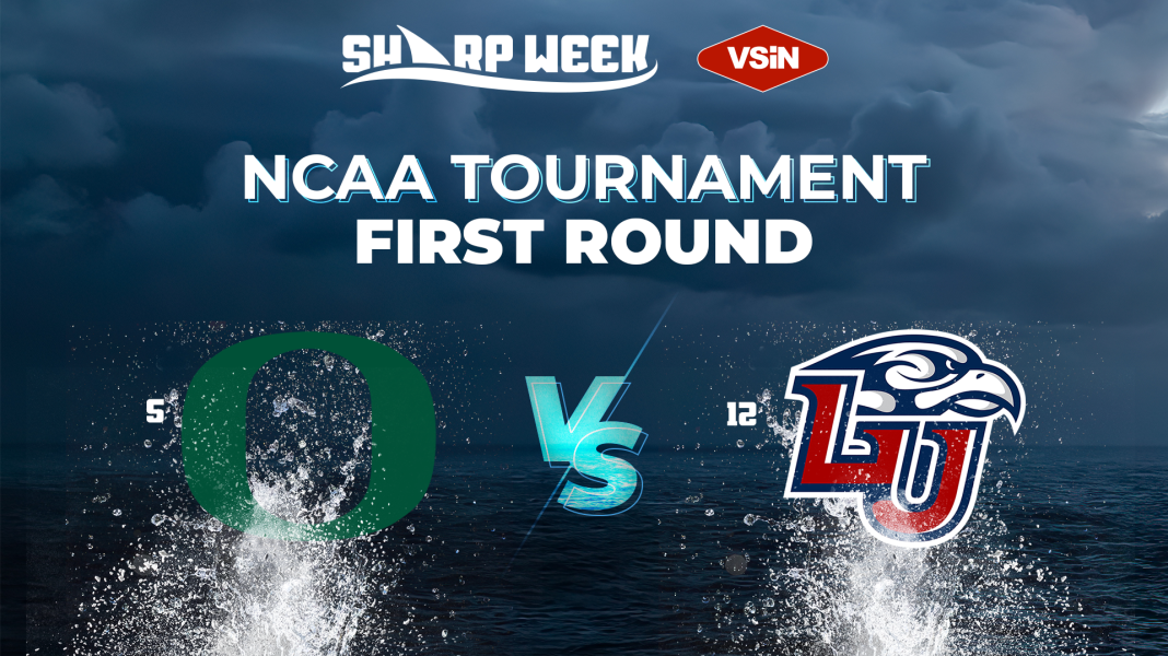 Oregon Ducks vs. Liberty Flames in the 2025 NCAA tournament.