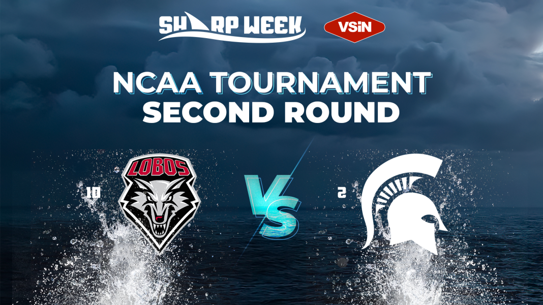 New Mexico Lobos vs. Michigan State Spartans in the 2025 NCAA Tournament.