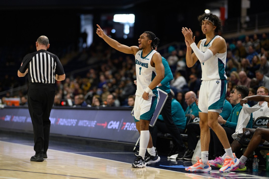 UNC Wilmington Seahawks play during the Coastal Conference Tournament at Entertainment and Sports Arena in Washington, D.C., on March 10, 2024.